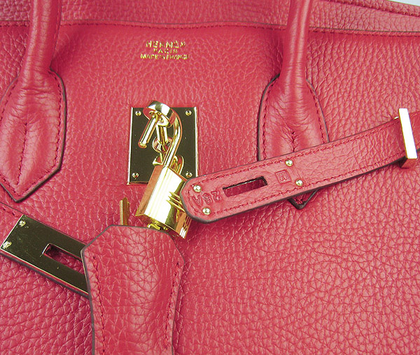 High Quality Fake Hermes Birkin 35CM Togo Leather Bag Red 6089